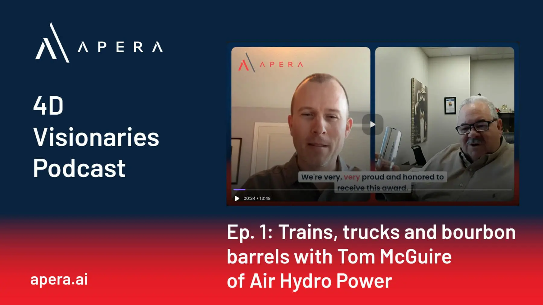 Apera AI's 4D Visionaries podcast ep. 1: Trains, trucks and bourbon barrels