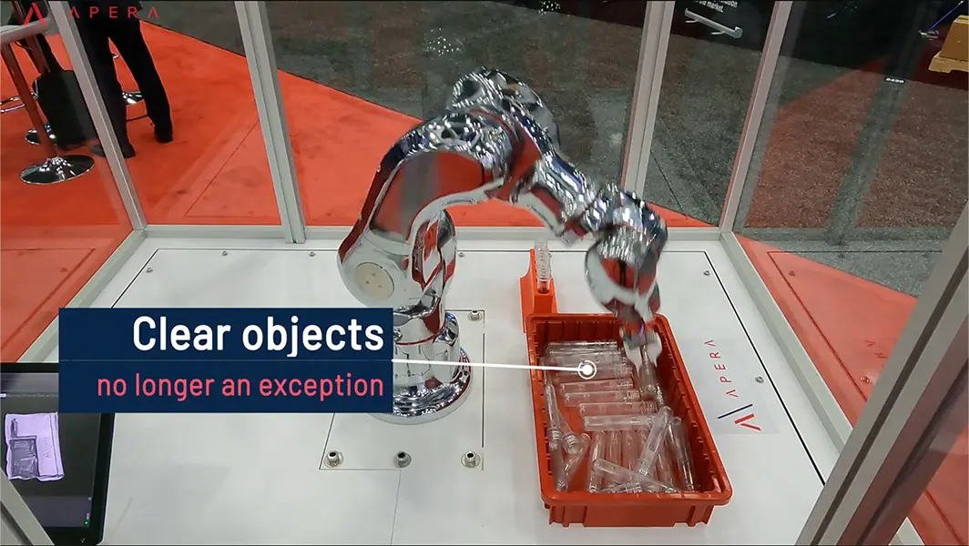 AI-powered vision software from Apera AI makes it possible to pick and place clear and translucent objects.