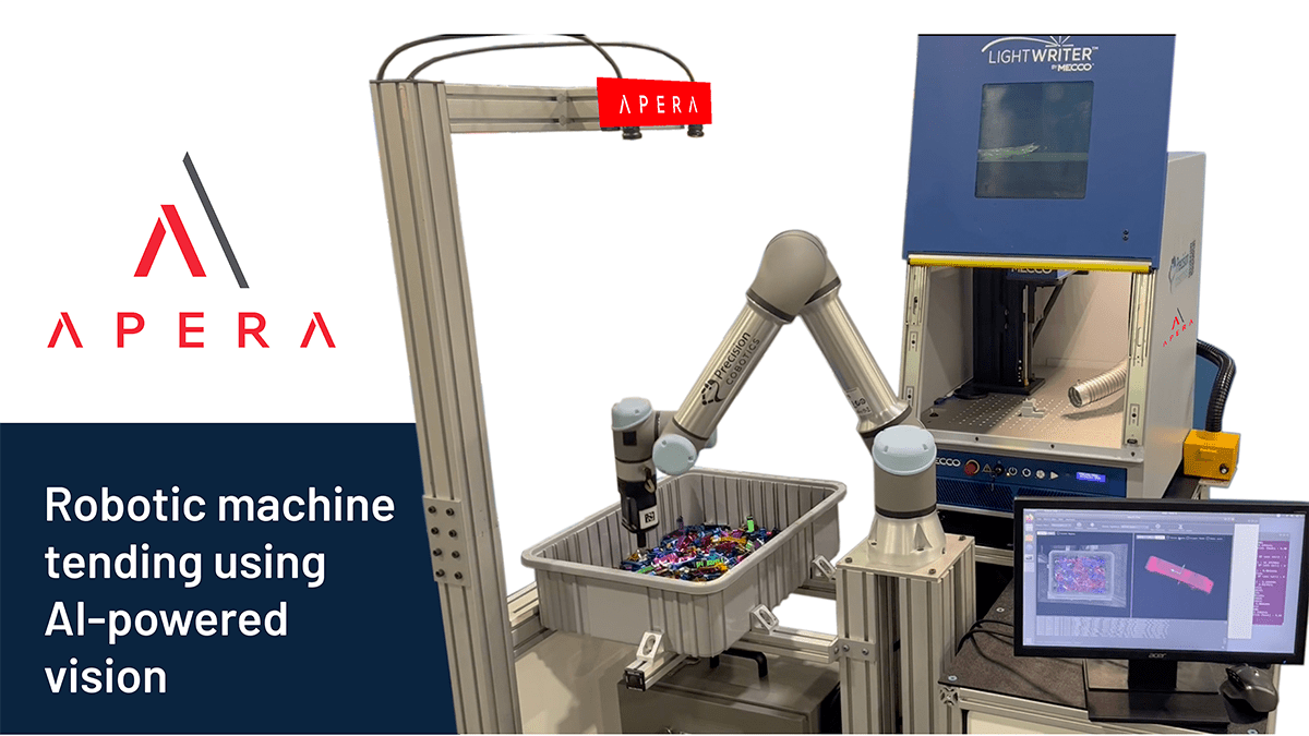 Watch Robotic machine tending with an AI vision system Apera AI
