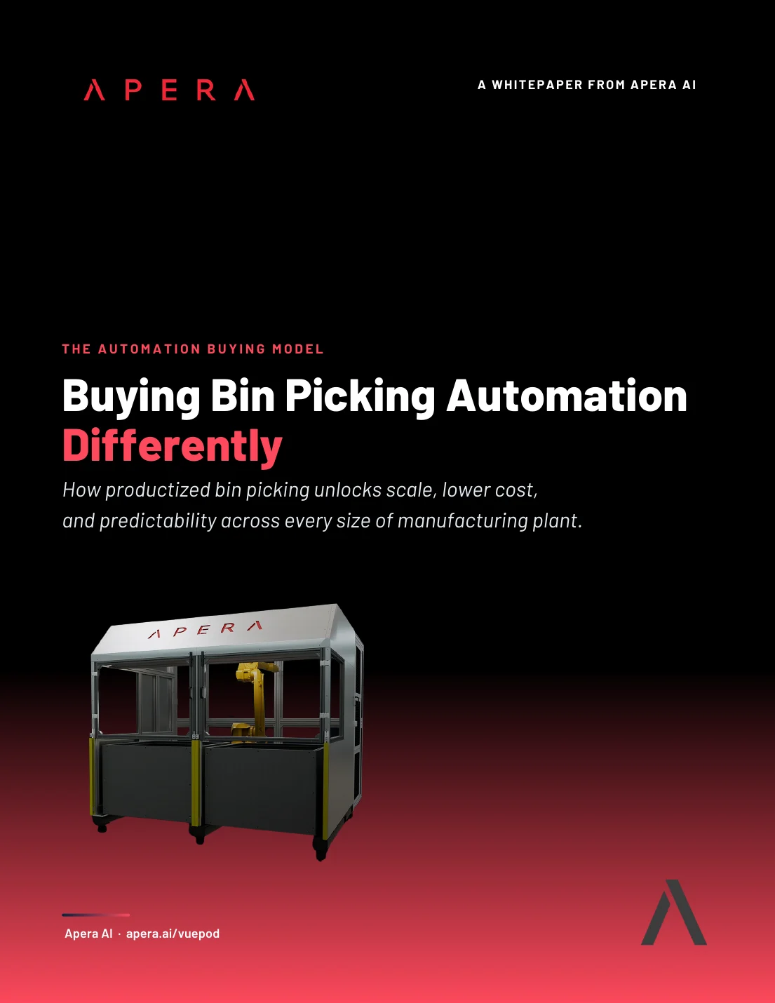 Cover of the whitepaper Buying Bin Picking Automation Differently